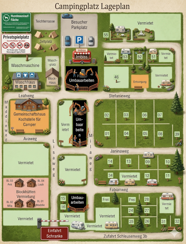 Platzplan Camping Resort